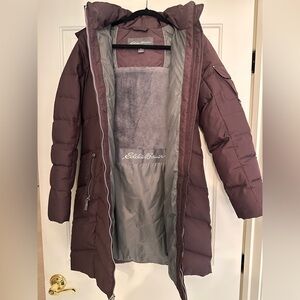 Eddie Bauer Women's Purple Puffer Coat